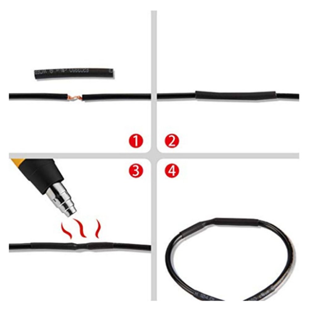 448 stuks gemengde krimpkous soldeerklemmen waterdichte soldeerhuls buis elektrische draad geïsoleerde stootverbinders kit