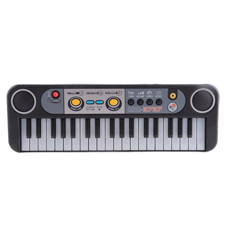 Mini 37 taster elektron tastatur læring musikinstrumenter legetøj med mikrofon tidligt uddannelsesmæssigt for børn begyndere