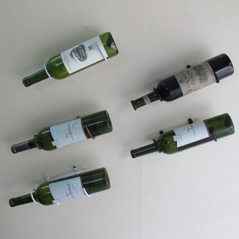 Wine Bottle Rack Wall Mount Wine Display Shelf Bracket Single Champagne Storage Organizer for Kitchen Bar