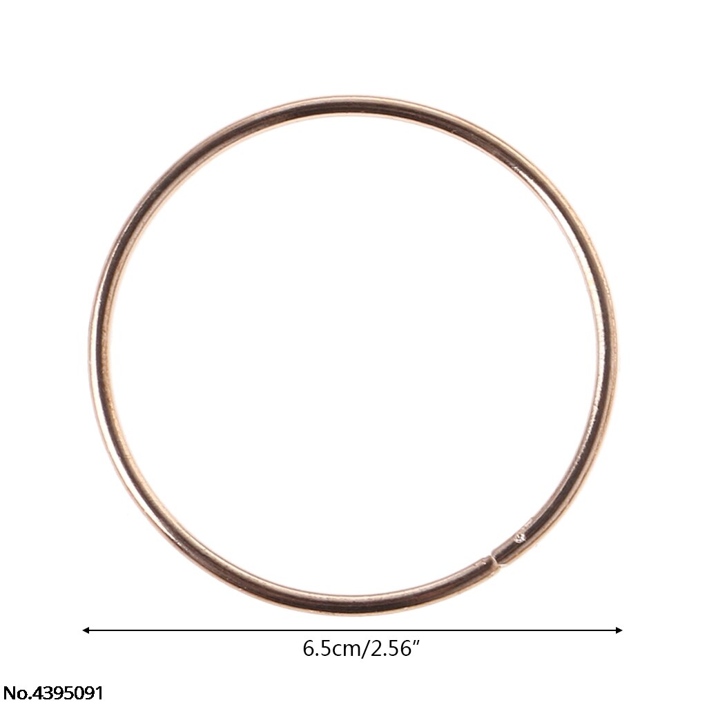 Anillo de atrapasueños de Metal, macramé, accesorio artesanal, bricolaje, 35-190mm, H7ED: 04