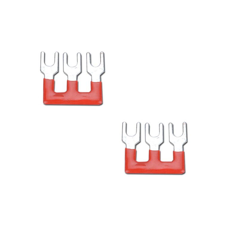 1 stk  tb1503 tbd -15a suyep 3 positioner 15a ledningsstik præisoleret gaffeltype barriere spader klemliste jumperblok: Rød
