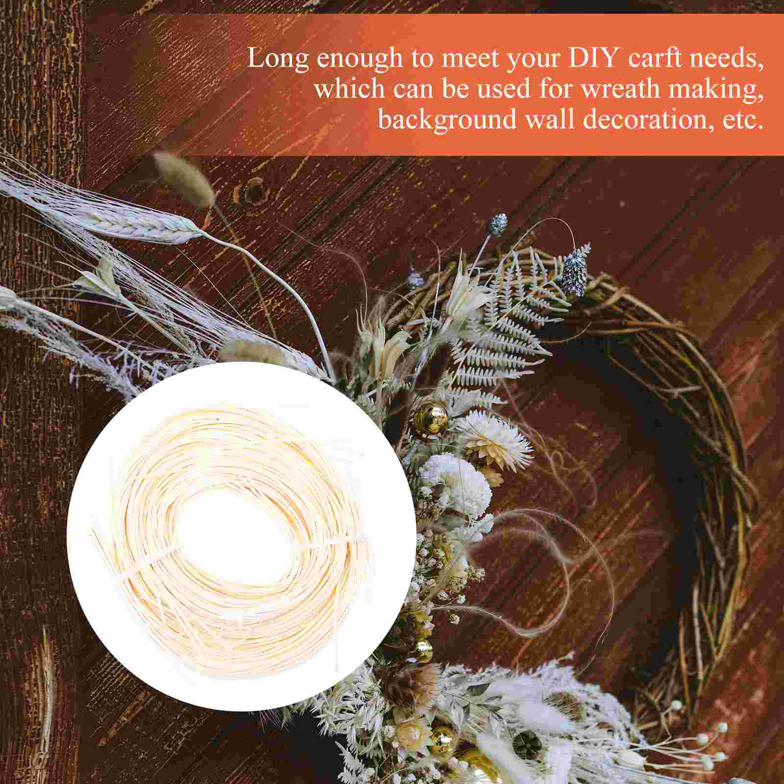 2 Pcs DIY Rattans Crafts Natural Vine DIY Rattan Decor Wreath Making Accessories