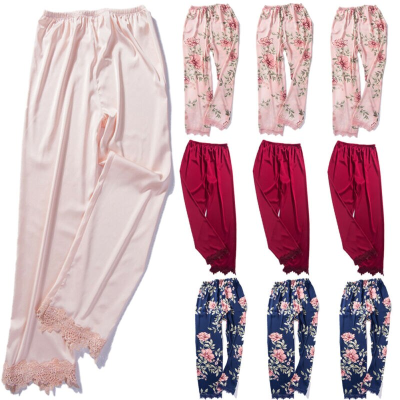 Kvinder dame silke satin pyjamas sæt pyjamas nattøj nattøj lounge slid kostume