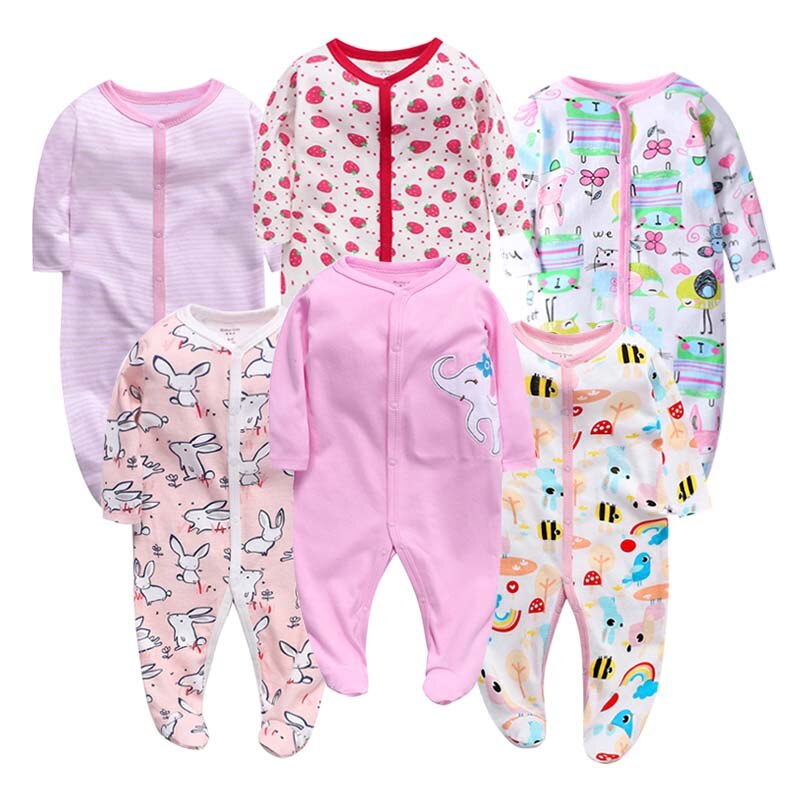 Babykleding met lange mouwen voor meisjes en jongens, rompertjes met lange mouwen, rompertjes voor baby's, pyjama's en rompertjes voor baby's vanaf 0-12 maanden.