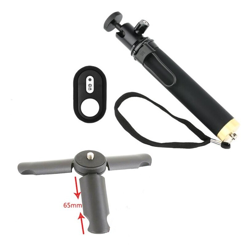 Clownfish Voor Xiaoyi Bluetooth Afstandsbediening Monopod Statief Handheld Selfie Stick Voor Xiaomi YI1/2 4K Action Camera accessoires: A combination