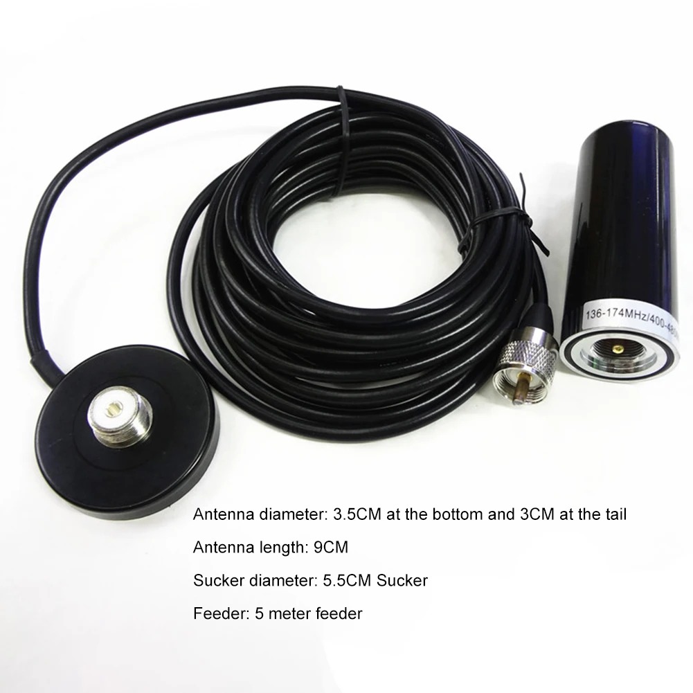 Antenne Radio de véhicule double bande VHF UHF avec Base magnétique câble PL259 pour voiture camion Radio amateur Radio Amateur émetteur-récepteur Mobile