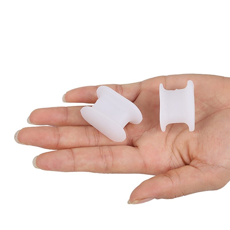 2PCS Silicone Gel Toe Spacers Separators Thumb Device Pad Toe Pads Overlapping Toes Corrector