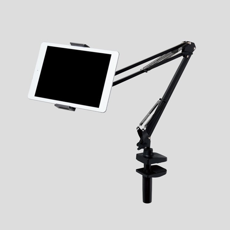 Justerbart ställ för tabletthållare för telefon, vridbar, vridbar sängbordsfäste 5-12.9 -tums stödkonsol för surfplatta för ipad air pro: Svart