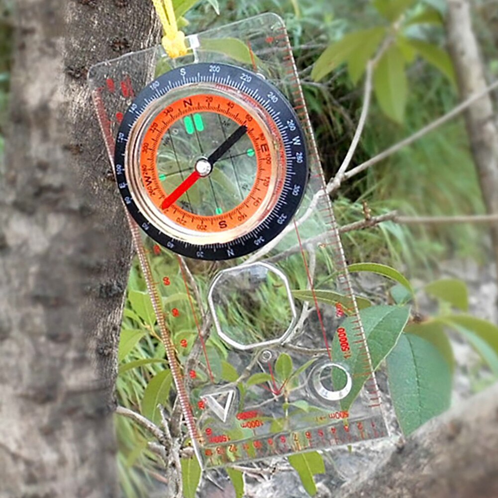 Scout Hiking Camping Compass Map Compass Reading Orienteering Ruler Portable Survival Tool For Walking Camping Mountaineering