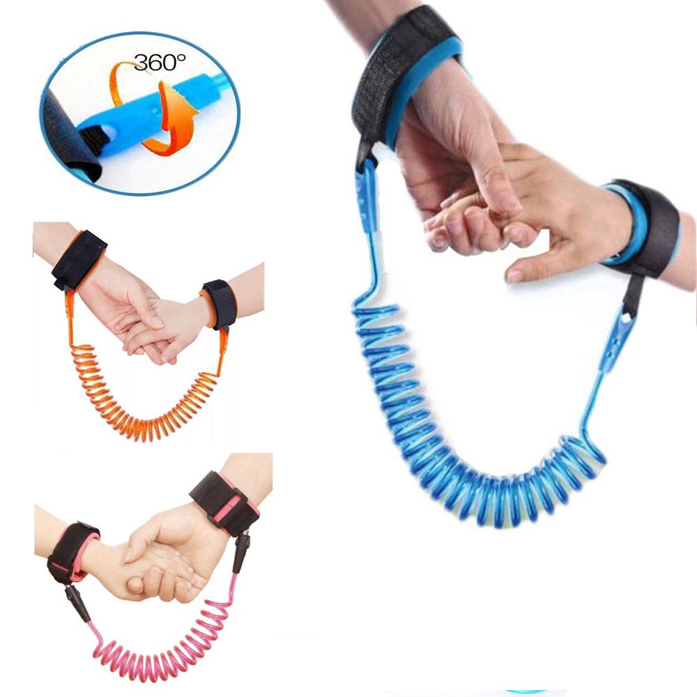 1.5M Kids Safety Harness Adjustable Children Leash Anti-lost Wrist Link Traction Rope Baby Walker Wristband Kids Lock Kids Lock