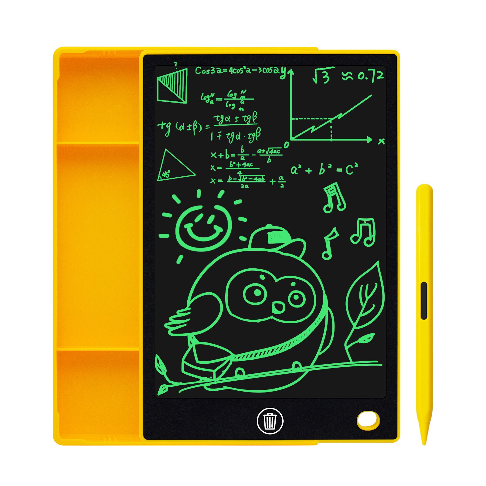LCD Writing Tablet with Pencil Case Rechargeable Drawing Board 9.5 Inch Colorful Screen with Stylus Drawing Writing Taking Notes