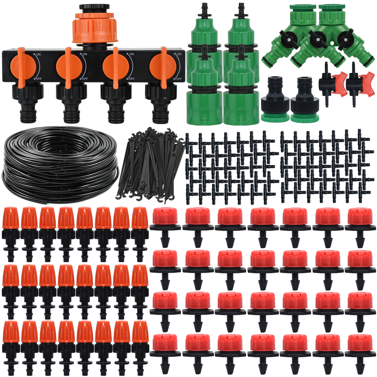 KESLA 5M-35M Micro Irrigazione a goccia Kit di Irrigazione Automatico Giardino Prato Serra Sistema di Irrigazione e Atomizzatore Gocciolatore Regolabile