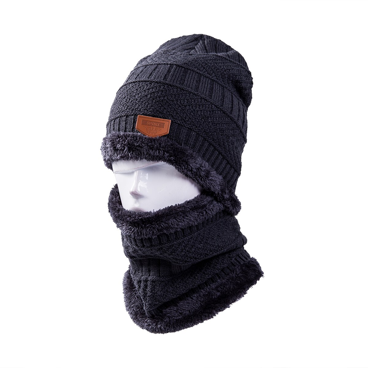 Juegos de gorro y bufanda abrigados de invierno para hombre, Set de bufanda de punto suave, gorros, gorros para mujer, gorros de punto Unisex, gorros de ganchillo, nueva