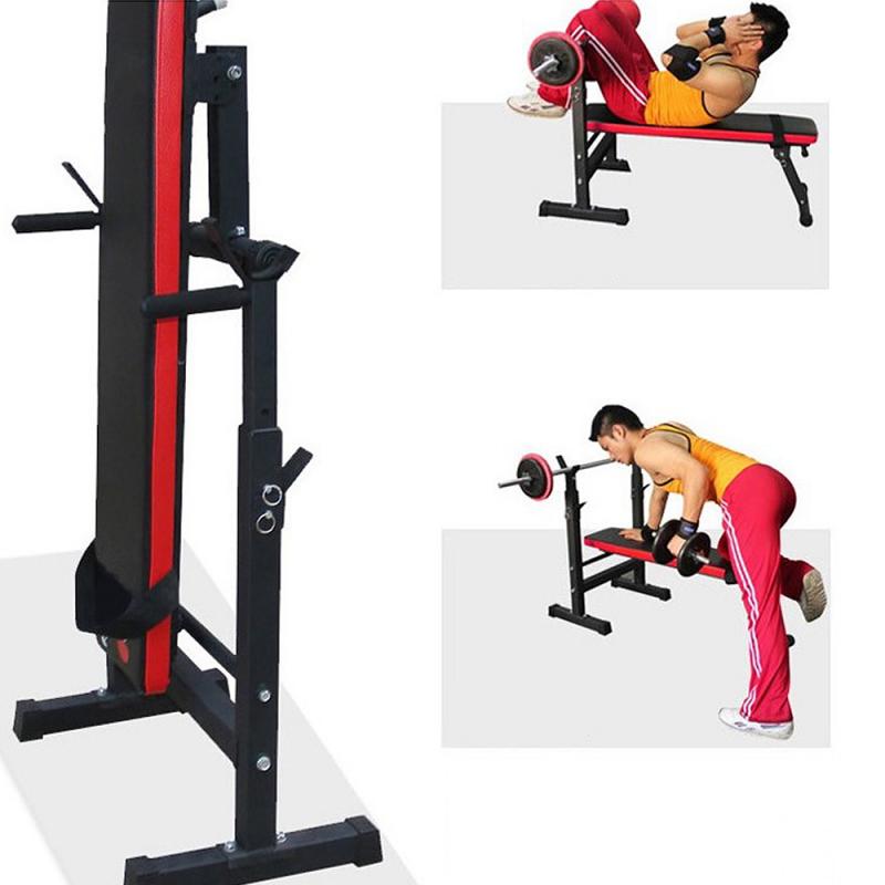 Weight Bench Adjustable Folding Weight Bench Hyperextension 2 In 1 Anti-argento Household Barbell Fitness Equipment HWC