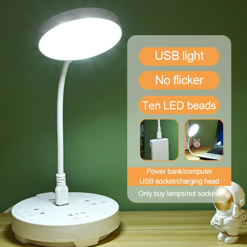 USB Reading Night Lights LEDs Super Bright Book Light 5V Flexible Table Lamp Touch Switch Dimming For Laptop Notebook PC Compute