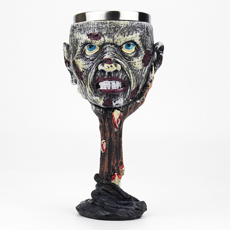 Gothic Wine Goblet Contain Dragon Claw Viking Skeleton Retro Stainless Steel&amp;Resin Wine Glass BEST Halloween Bar Drinkware: 14