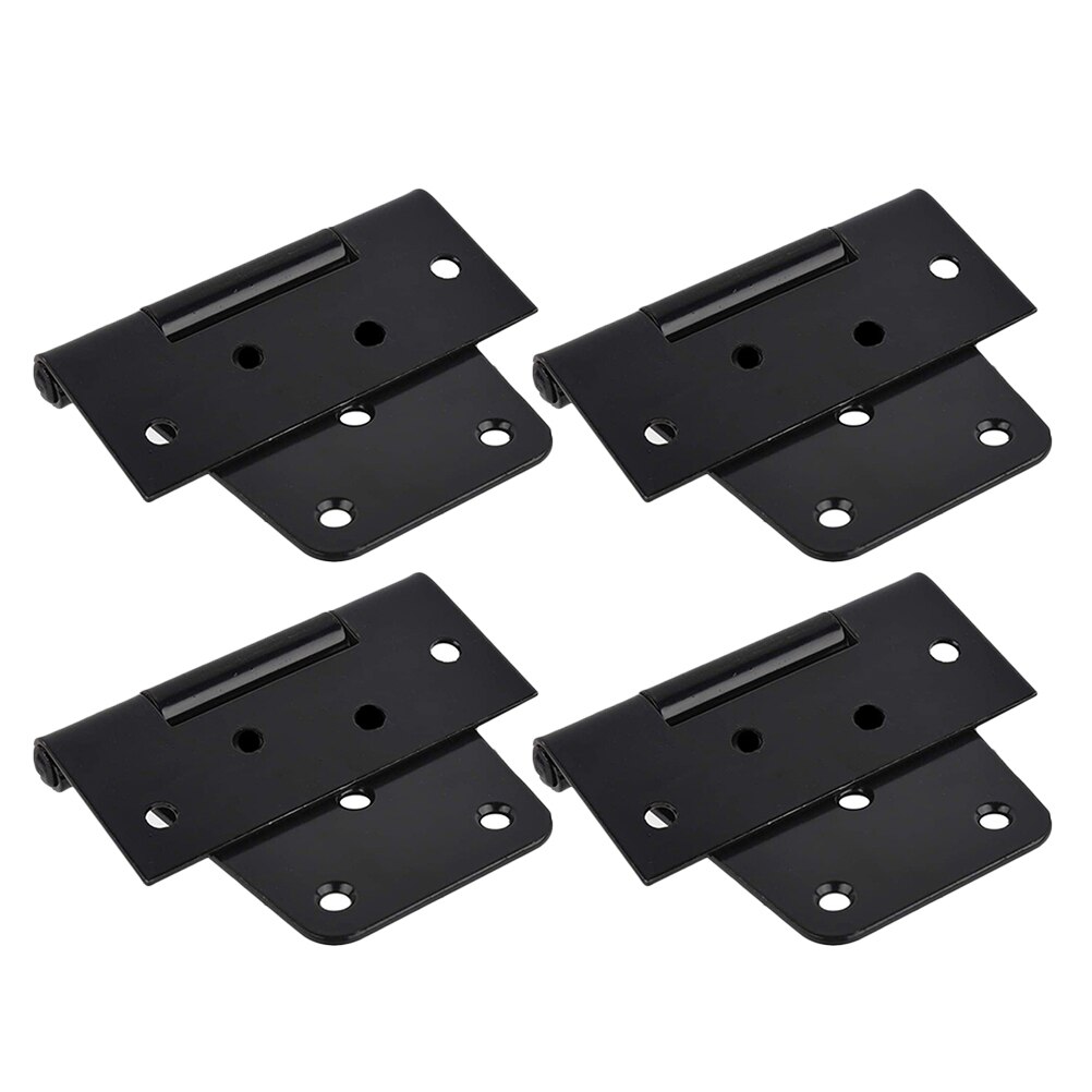 4Pcs Schuur Deur Scharnieren Zware Hek Gate Scharnier Zwarte Deur Schuur Scharnieren: Default Title