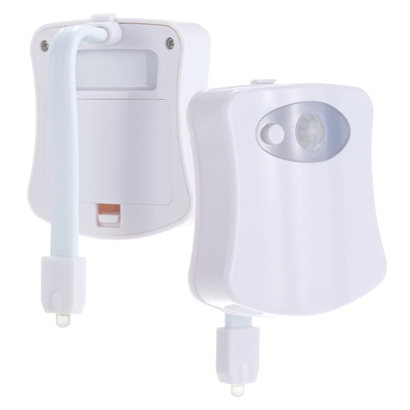 Smart badeværelse toilet nat lys led kropsbevægelse aktiveret tænd/sluk sæde sensor lampe 8 farver pir luces led dekoration belysning