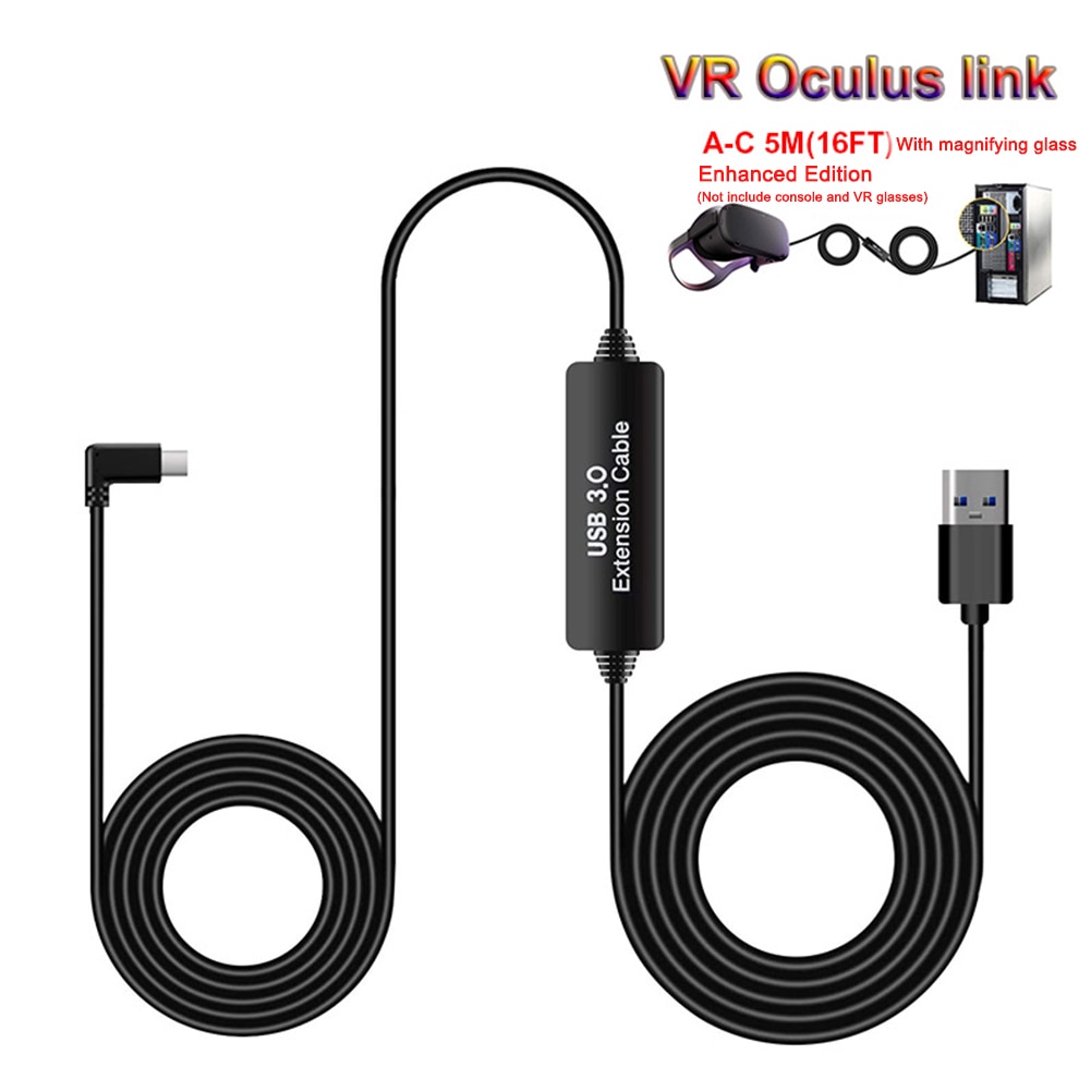 5M/3M High Speed USB 3.1 Type C Data Cable for Oculus Quest Link VR Headset Extension Link Cable Fast Charging USB-A to Type-C