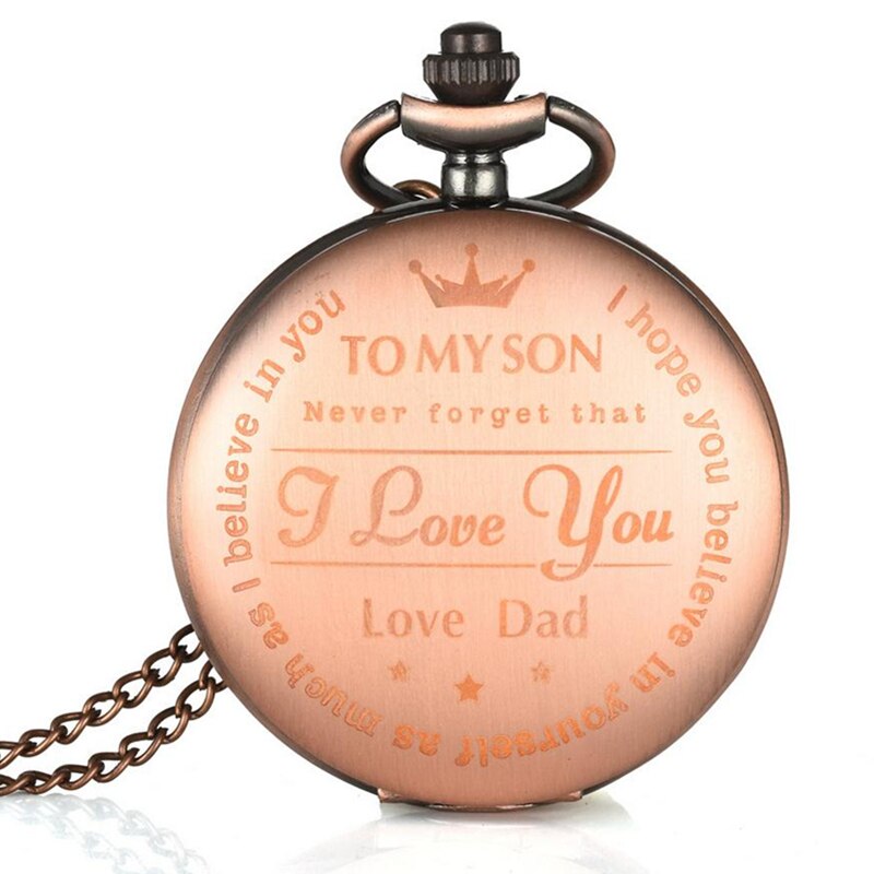 Fars dag vintage kæde retro lommeur halskæde til bedstefar far afslappet klassiske memorial ure mandligt ur: 1