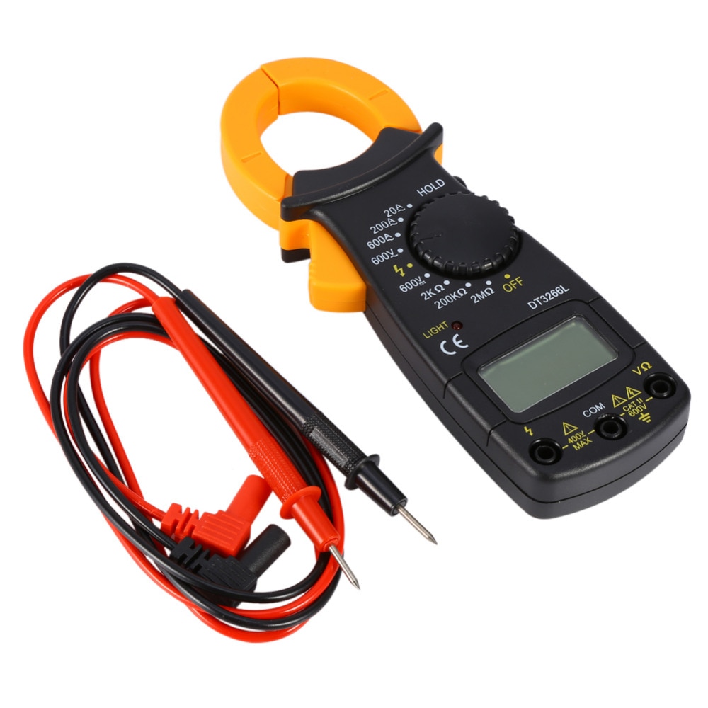 Digital DT-3266L Clamp Meter Multimeter Current Clamp Pincers Voltmeter Ammeter 600A AC/DC Ohm Current Voltage Tester