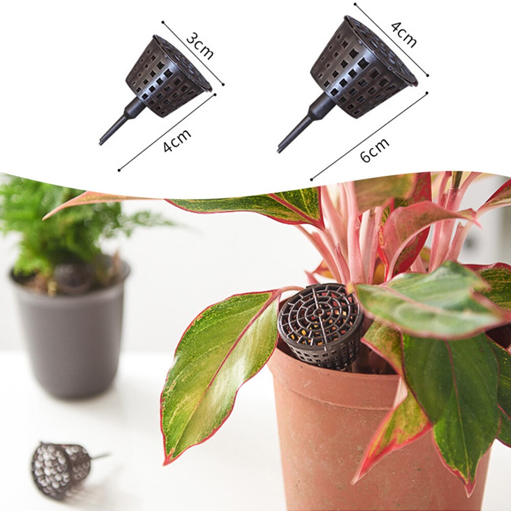 Cesta de tapa de fertilizante, herramienta para plantar bonsái, suministros de jardinería para Osmocote, orquídea, planta de flores, café de plástico, 10 Uds.