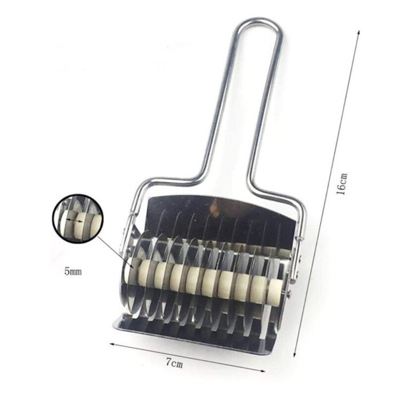 Pasta Noodle Cutter Stainless Steel Spaghetti Maker Noodle Lattice Roller Dough Manual Section Cutter Kitchen Tool Accessories
