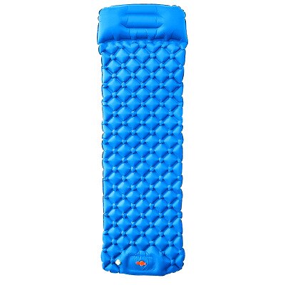 Ultra-light Inflatable Cushion Outdoor Hiking Tent Built-in Sleeping Pad Press Inflatable Mattress: Blue
