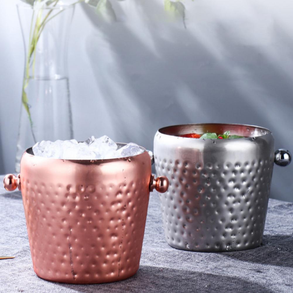 1pcs Wine Chiller Stainless Steel Rust-proof 3 Styles Single Layer Beer Chiller for Bar Ice Bucket Wine Champagne Bottle Chiller
