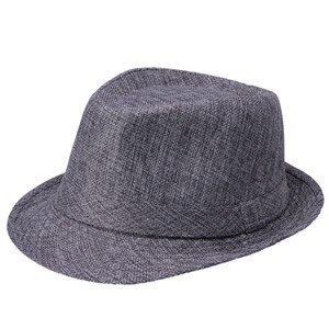 Unisex Cuban Style Fedora Trilby Hat Gangster Panama Short Brim Cap Sunhat: Dark gray