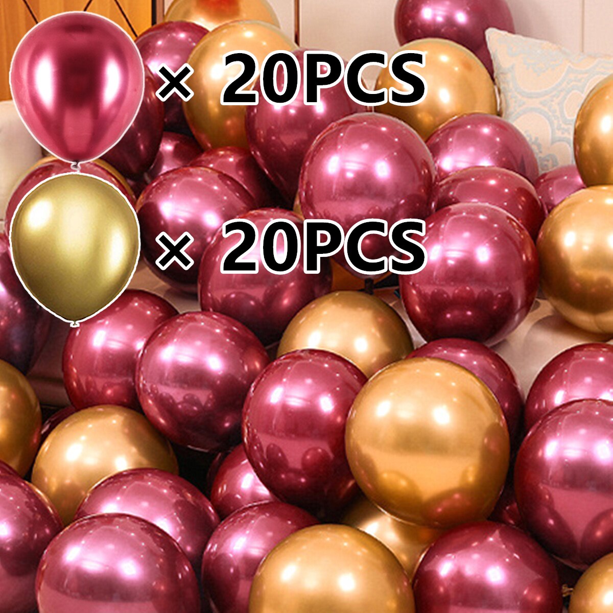 40/20Stck 10 zoll Granatapfel verrotten Konfetti Latex Luftballons Hochzeit Globos Geburtstag Baby dusche Haus Neue jahr Party dekorationen: 40PCSI
