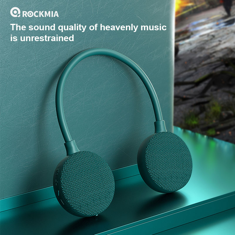 Rockmia Neck Speaker EBS-906 Bluetooth 5.0 Wearable Wireless TF Card Music Player For Home Outdoor Walking Ridding Cycling