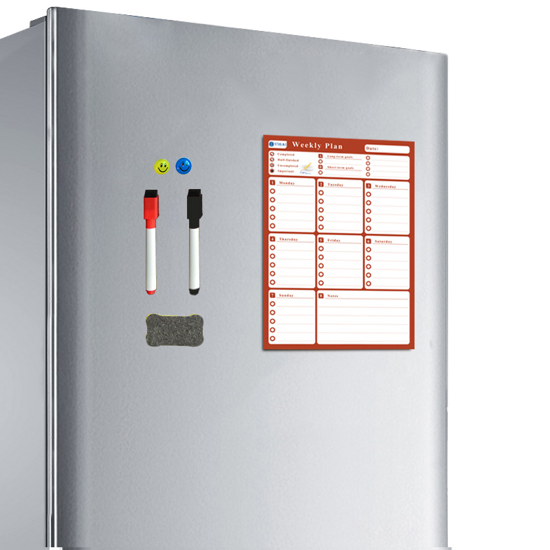 YIBAI A3 フレキシブル磁気ボードカレンダー、 30*42 センチメートルドライ Earse マグネット防水計画メッセージのための冷蔵庫メモ