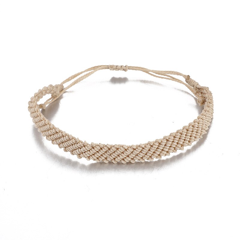 Meetvii voksstreng vævet armbånd til kvinder venskab boho håndlavede smarte pigesmykker: D