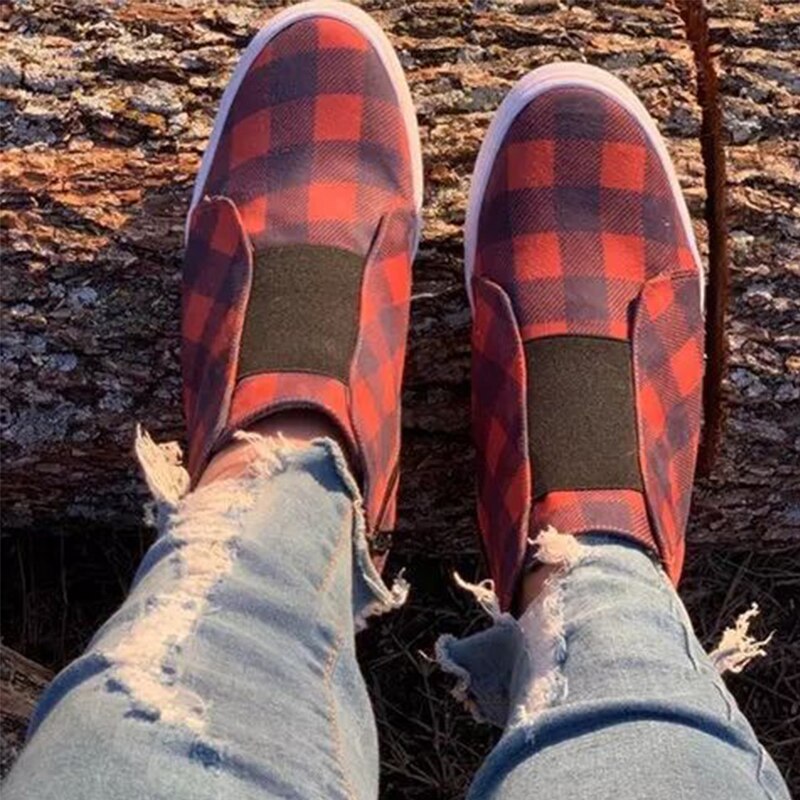 Sneaker voor dames, lengtetoenemende dames, grote maat, 43 rits, geruite damesschoenen met vulkanische afwerking, casual comfortschoenen voor dames