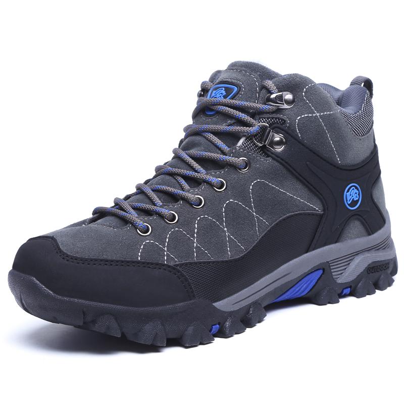 Mannen Laarzen Winter Met Bont Warme Snowboots Mannen Winter Laarzen Werken Schoenen Mannen Schoenen Mode Rubber Enkel schoenen Big Size: Dark Grey / 11