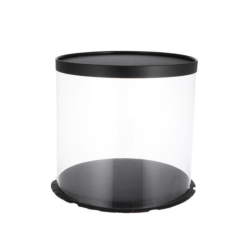 Plastic Cake Box Round Cake Packaging Boxes Transparent Organizer for Home Dessert Shop (Double-layer) (10inch/8inch/6inch): 8inch