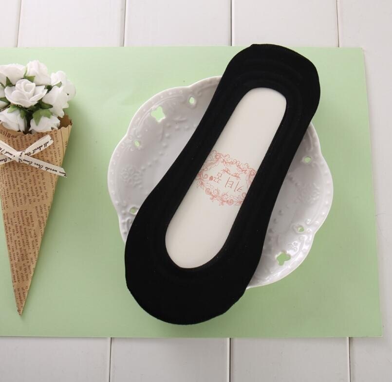 Summer women girl Silica Gel Lace Boat Socks Invisible Cotton Sole Non-slip Antiskid Slippers Anti-Slip Sock 1pair=2pcs ws7414: ws7410 hei