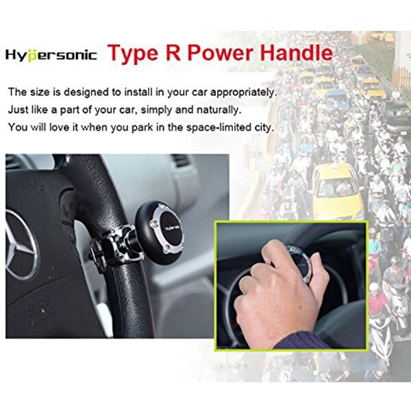 Hypersonic Black Vehicle Steering Knob Car Power Handle Spinner