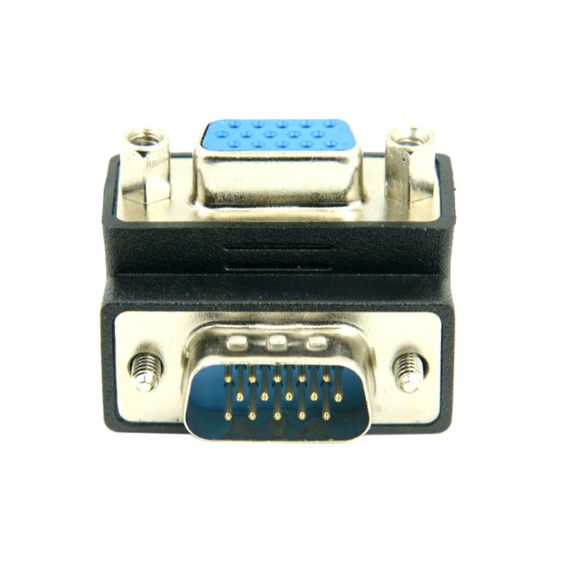 90 Graden Up, Down, rechts En Links Haakse Hd Vga Svga Revolutie Vga 15Pin Vrouwelijke Display Adapter Voor Notebook Tv