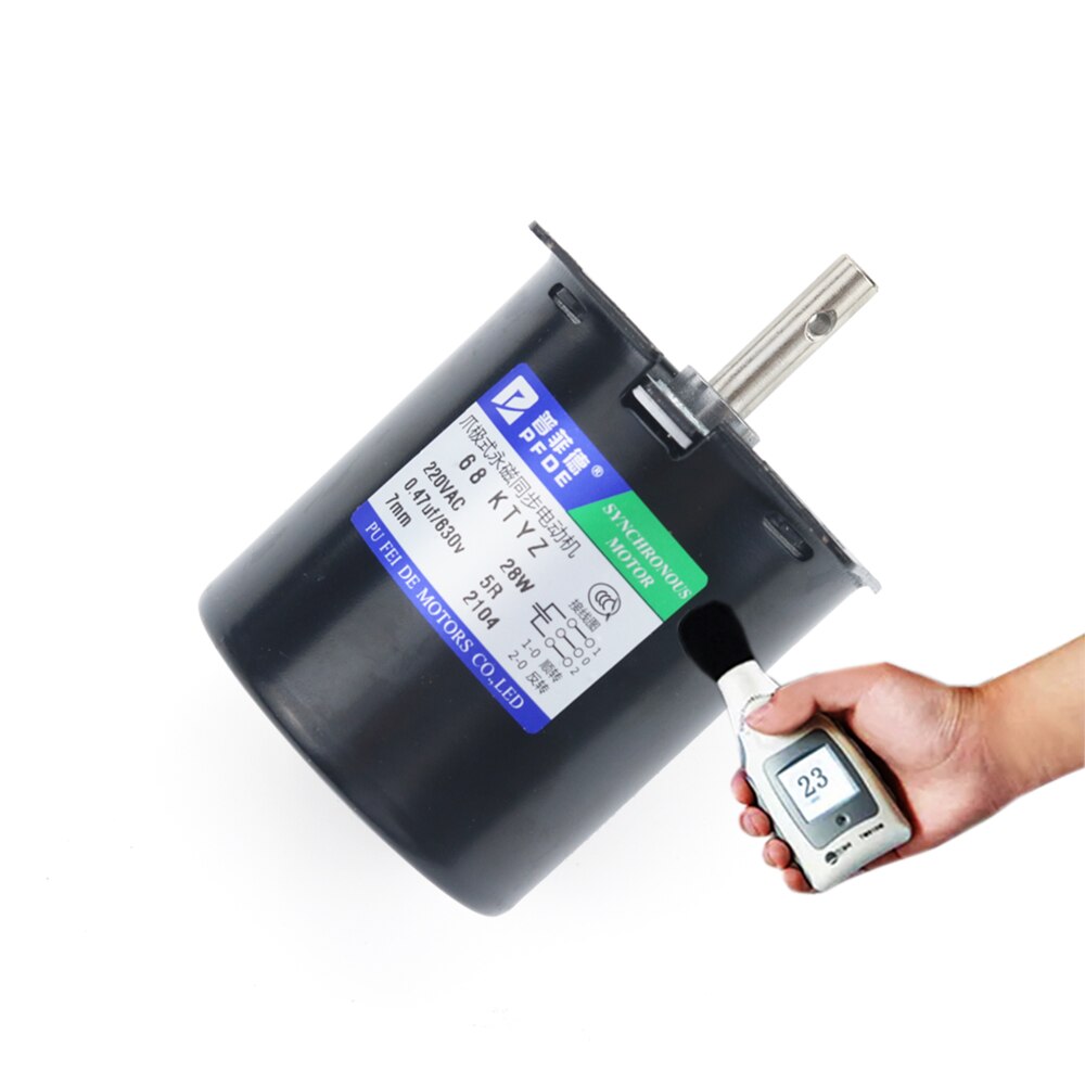 100KG 28W 68KTYZ 220 AC Permanent Magnet Synchron Motor Mit Halterung CW/CCW Metall Ausgerichtet Langsam Geschwindigkeit 2,5 zu 110RPM