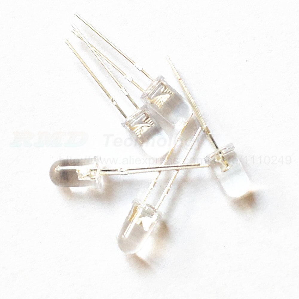 100pcs F5 5mm LED Diode Licht rood blauw groen geel wit lichtgevende diode: WHITE