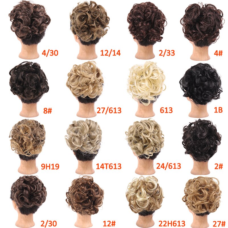 DIANQI synthetische haar elastische gummiband lockige chignon Netz mit zwei kunststoff kämme hochsteckfrisur abdeckung haar brötchen afro chignon für frauen