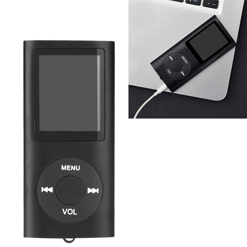LCD Sn Display Music Media Player MP4 with FM Radio black: Default Title