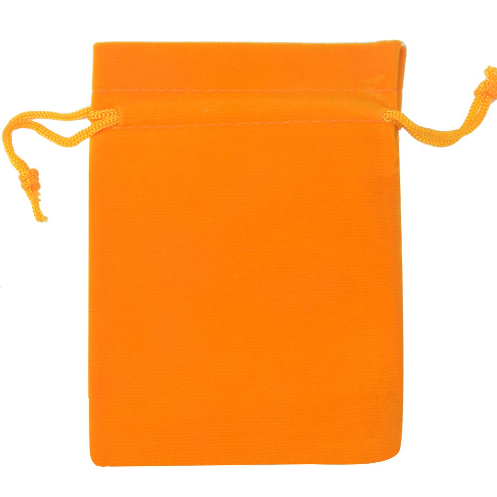 25pcs/bag 9x12cm Jewelry Packaging Velvet Bag Wedding Bags & Pouches: Orange