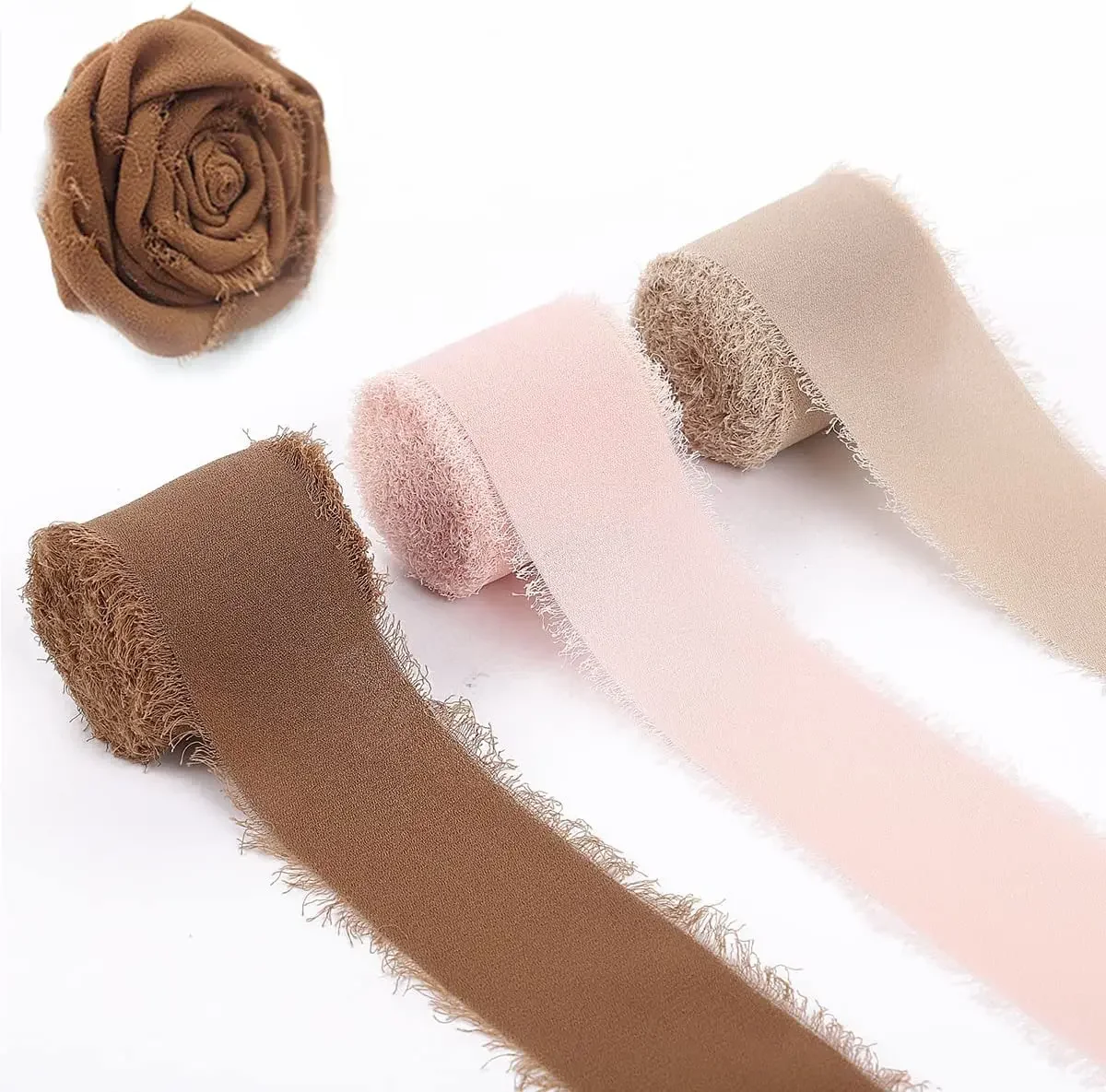 DIY randen chiffon zijdeachtige linten bruiloft uitnodiging boeket stof 4cmx5m kerstversiering cadeauverpakking
