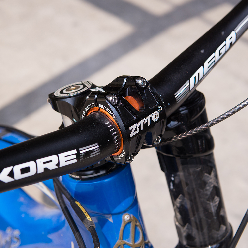 ZTTO MTB Attacco Manubrio CNC IN Lega di ALLUMINIO ad Alta Resistenza Leggero 0 gradi Aumento DH AM Enduro Per 35mm / 31.8 millimetri Manubrio Della Bici
