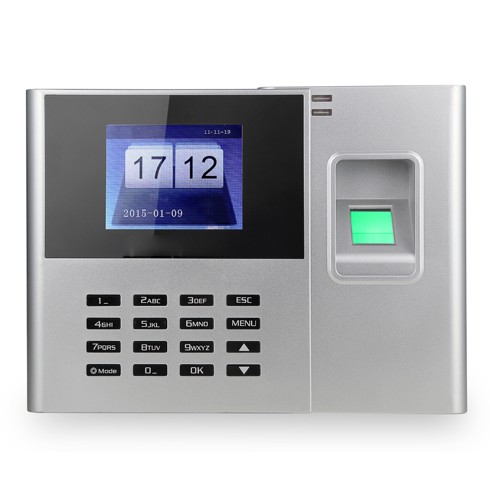 Biometric Fingerprint Password Attendance Machine Employee Checking-in Recorder 2.8 inch TFT LCD Screen DC 5V Time Attendance