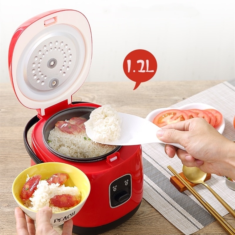 1.2L Mini Electric Rice Cooker Intelligent Automatic Household Kitchen Cooker 1-2 People Small Smart Appliances Cooking Tools