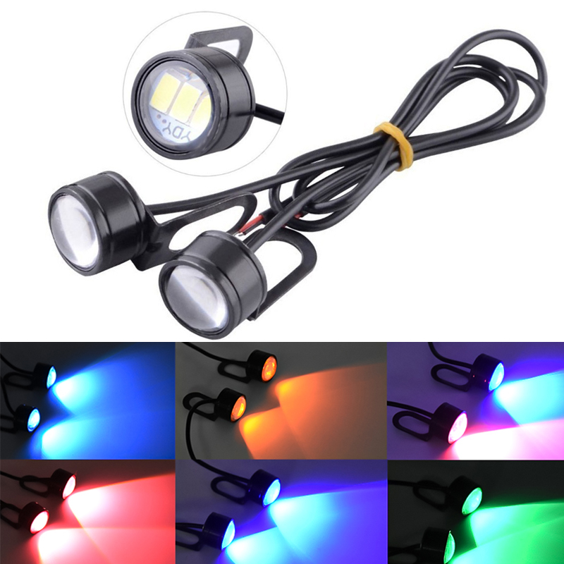 Luz Led superbrillante para motocicleta, lámpara de seguridad para conducción, freno inverso, antiniebla, accesorios para Moto, 2 piezas